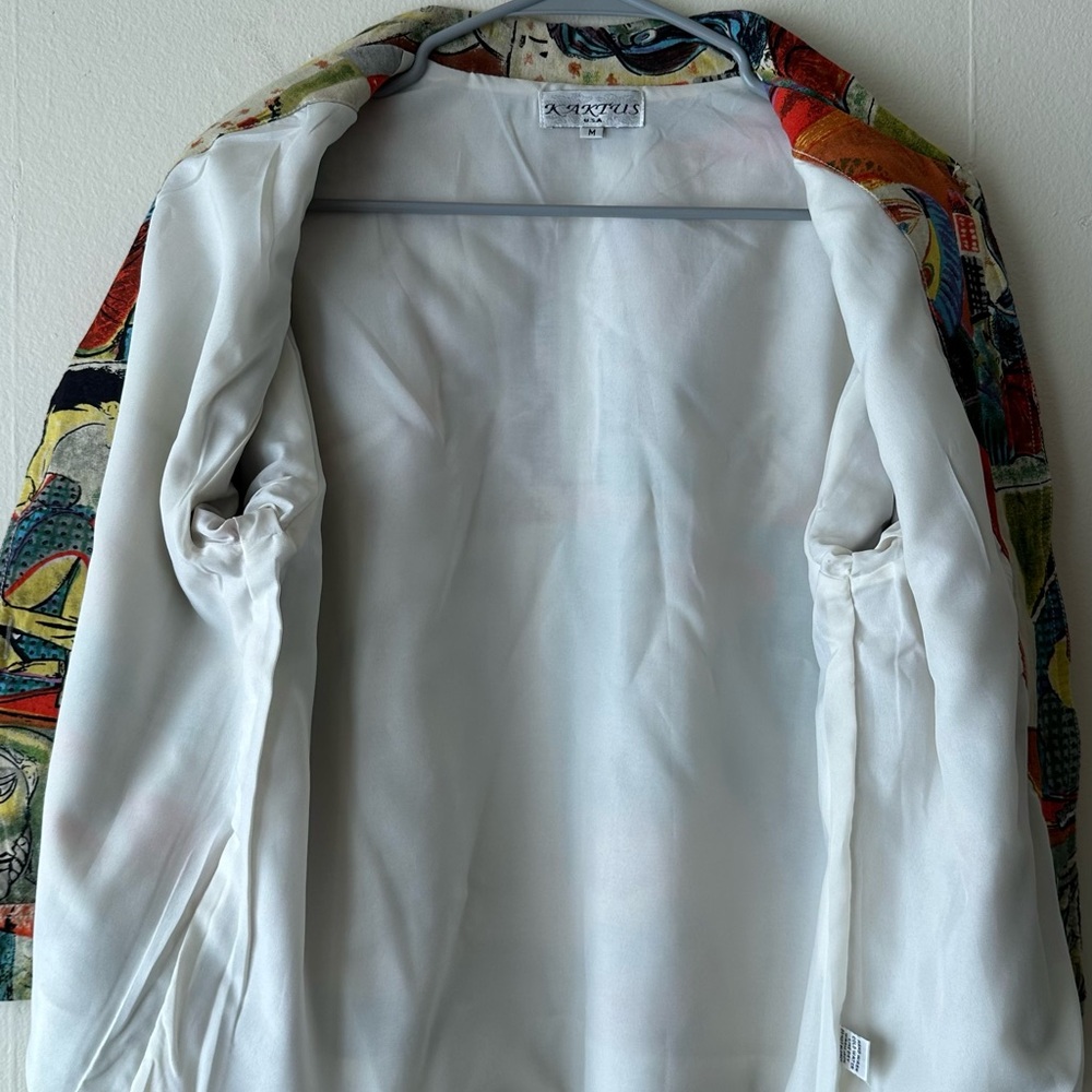 Vintage Kaktus Picasso Linen Jacket - M - Picture 15 of 16